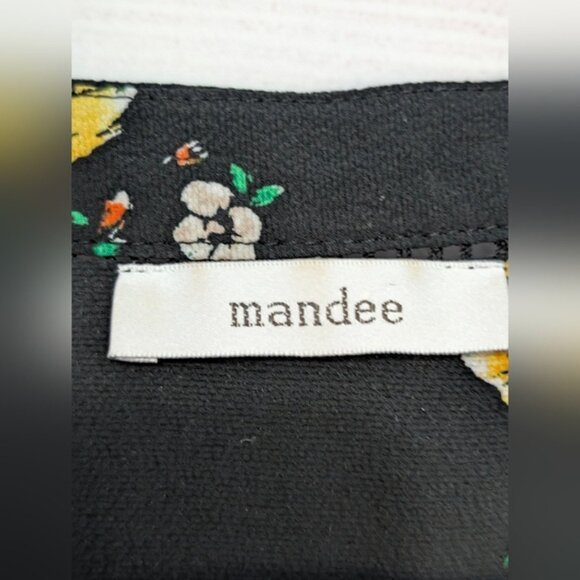 Nwot Mandee Floral Black and Yellow 💛 Floral Print Women's Top Size 1X - Picture 7 of 7